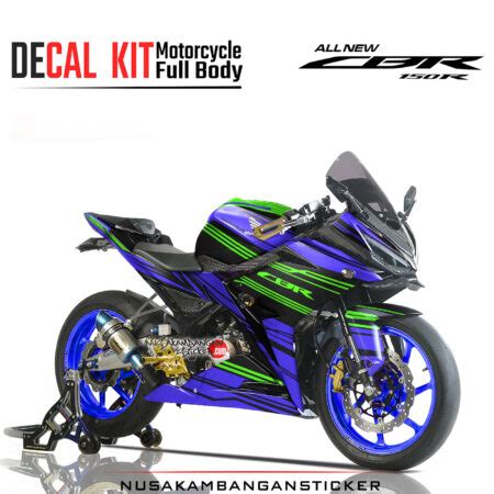 Decal Sticker Honda Cbr R All New Authenthic Black Blue Stiker Full