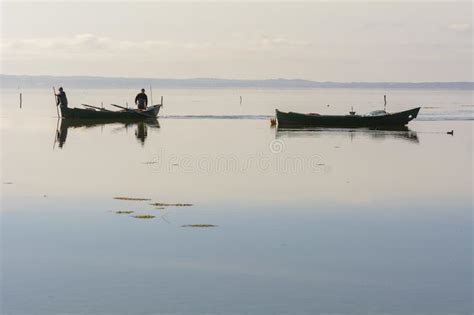 P Cheurs Avec Leurs Bateaux Antiques Chute L Aube Sud De La