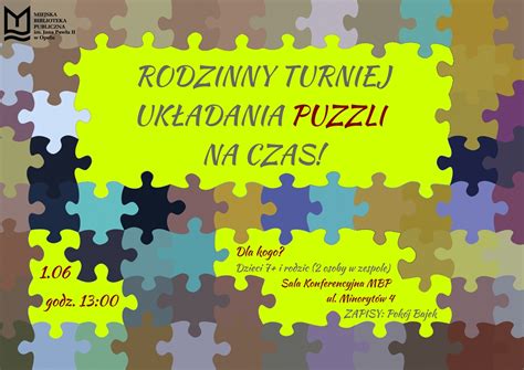 Rodzinny turniej układania puzzli na czas MBP Opole