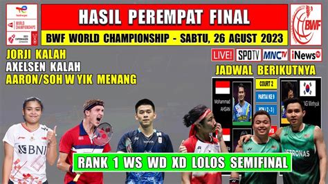 Hasil Bwf World Championship Hari Ini Day R Jorji Axelsen