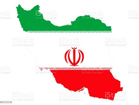 Karte Des Iran Und Iranische Flagge Abbildung Stock Vektor Art Und Mehr