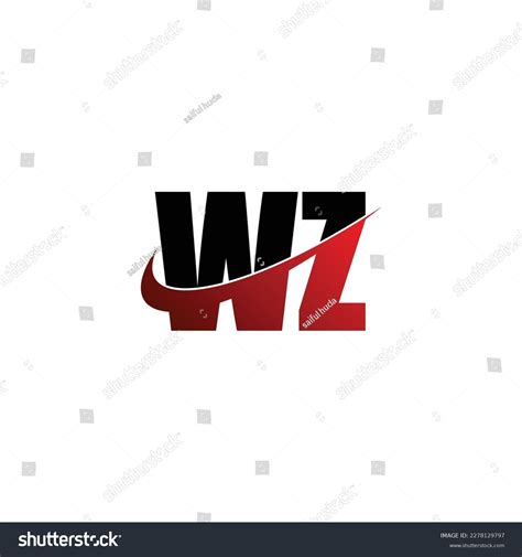 Letter WZ Simple Logo Design Vector Royalty Free Stock Vector