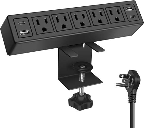 Amazon 40W Total Fast Charging Desk Clamp Power Strip USB C Desk