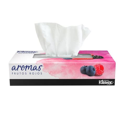 Pañuelos Kleenex Aromas frutos rojos 90 pzas con hojas dobles Walmart