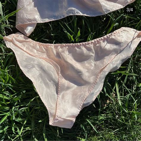 Vintage Pale Pink Satin Lingerie Set Gem