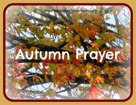 Autumn Prayer - Healthy Spirituality