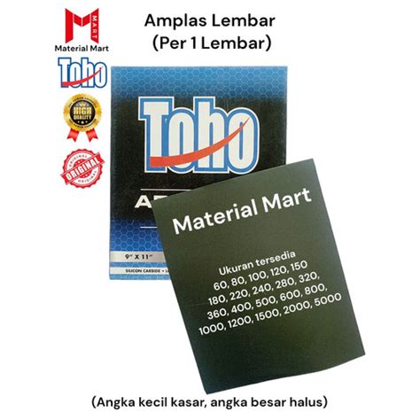 Jual Amplas Lembar Toho Original Per 1 PC Abrasive Paper Premium