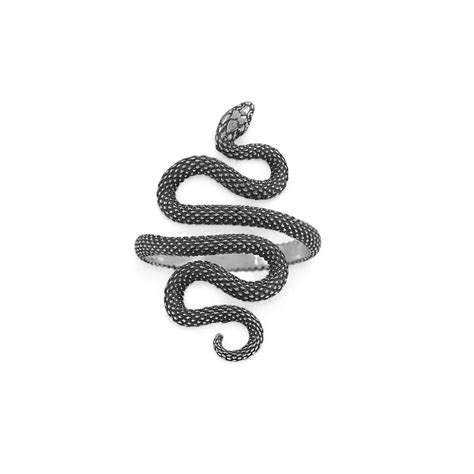 Sterling Silver Textured Adjustable Snake Ring
