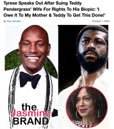 Tyrese Accused Of Selling The Rights To Teddy Pendergrass Life Story