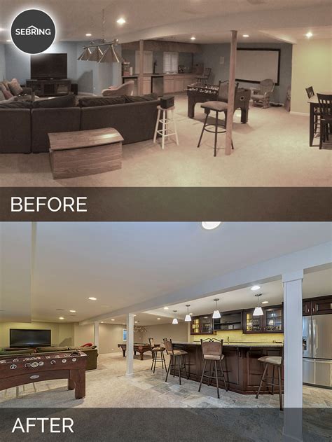 Brett And Carolyns Basement Before And After Pictures Home Remodeling Contractors Sebring