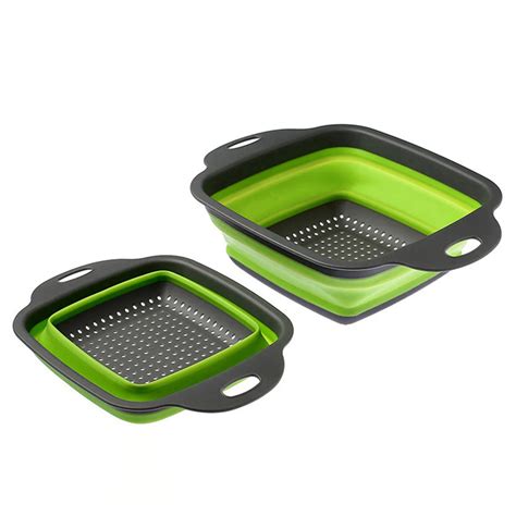 Escorredor Silicone Quadrado Retr Til P Arroz Massa Legumes