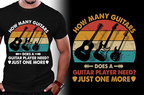 How Many Guitars Does A Guitar Player Graphic By T Shirt Design Bundle · Creative Fabrica