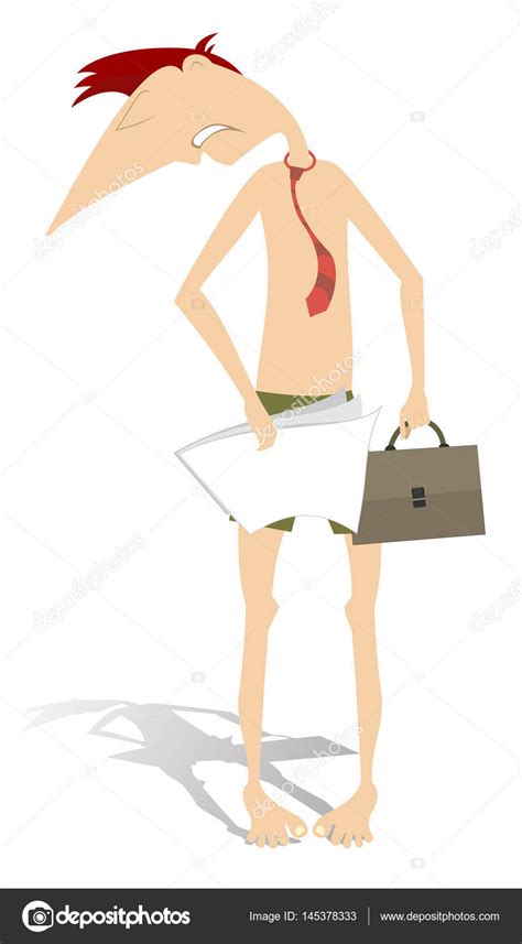 Semi Hombre De Negocios Desnudo Aislado Vector De Stock Por Sotosy