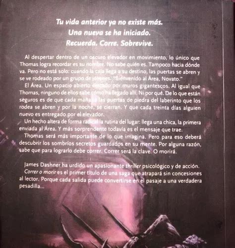 Maze Runner Correr O Morir James Dashner Libro Físico en venta en