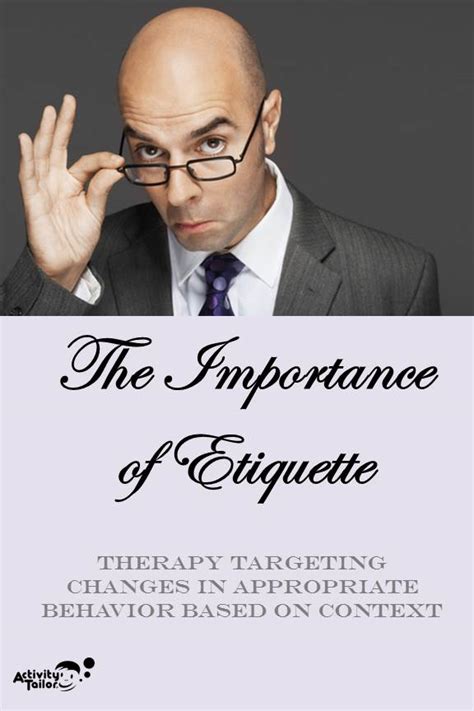 The Importance Of Etiquette Activity Tailor