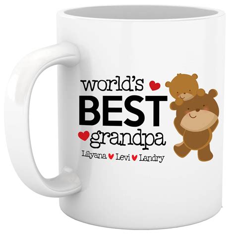 Coffee Mug Grandpa Worlds Best Grandpa Sweet Etsy