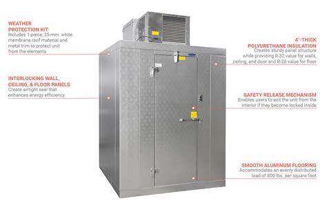 Norlake Kodf7766 C 6 X 6 Outdoor Walk In Freezer W Top Mounted Compressor Floor