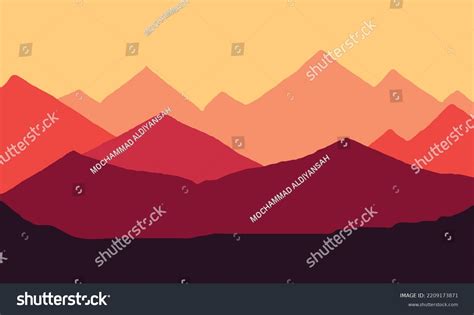 Vector Ilustration Landscape Nature Mountain Banner Stock Vector ...