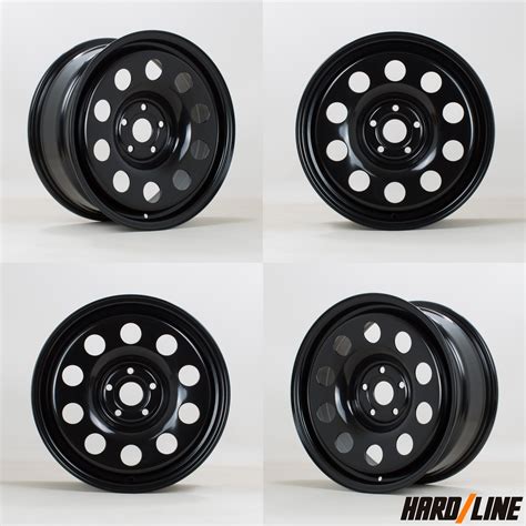 Hardline Modular Steel Wheels 17x75 Et38 5x112 Gloss Black Set Of 4 Hardline Steel