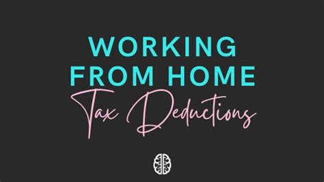 Working From Home Tax Deductions