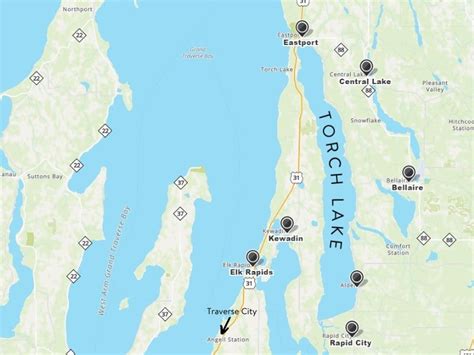 Torch Lake Michigan Map - Shari Demetria