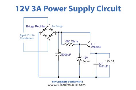 V A Power Supply Schematic Diagram