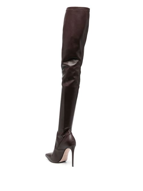 Le Silla Eva Mm Thigh High Boots Brown Farfetch Uk