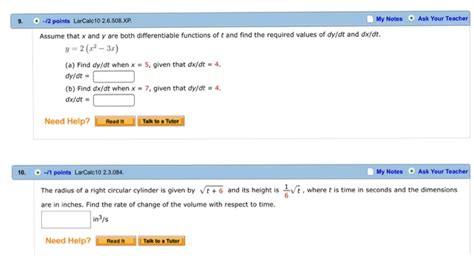 Solved Assume That X And Y Are Both Differentiable Functions