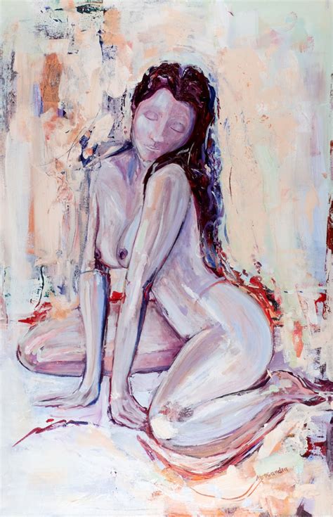 Female Nude 3 By Alessandra Akt Farben Modern Portrait Von