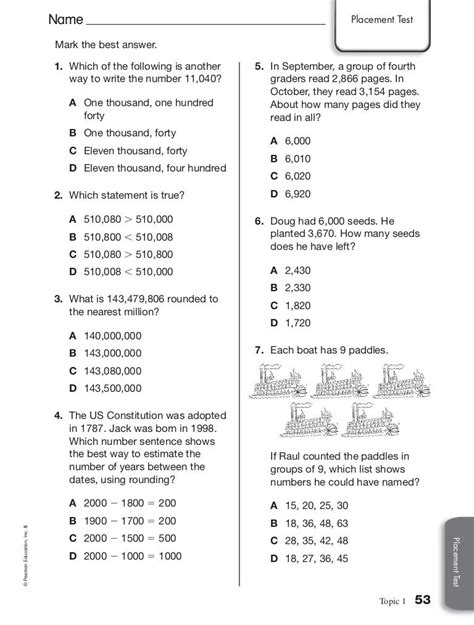 5th Grade Math Eog Practice Test Nc