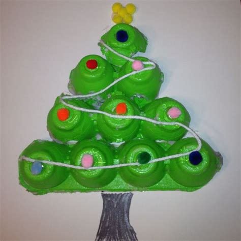 Egg Carton Christmas Tree Craft Christmas Tree Crafts Fun Christmas