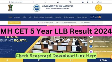 Mh Cet 5 Year Llb Result 2024 Out Check Direct