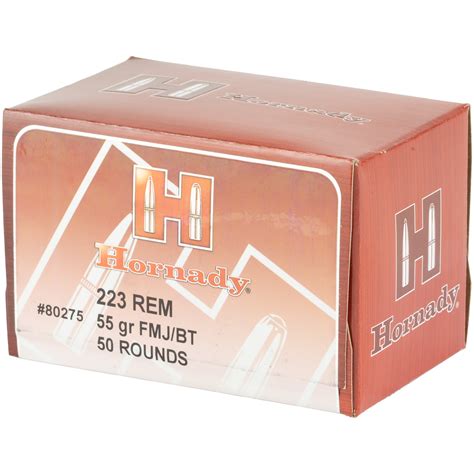 HORNADY 223 REM 55GR FMJ 500 Rounds Rifle Ammunition At GunBroker