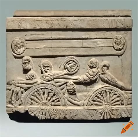 Roman Stone Relief Of A Carriage On Craiyon