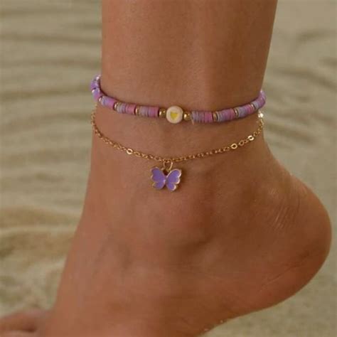 Bead Ankle Bracelet Etsy