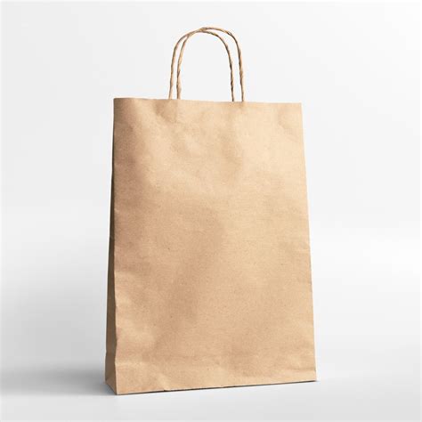 Brown Twisted Handle Paper Carrier Bags For Party And Gifts With Rope