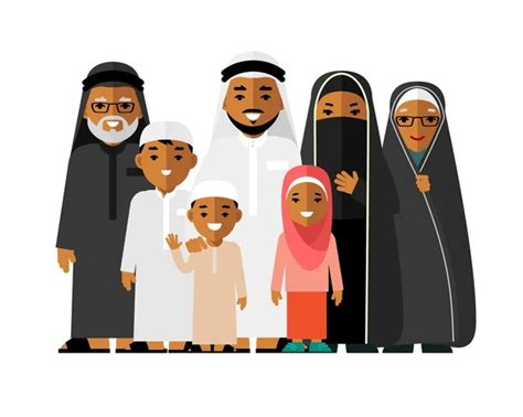 100,000 Arab family cartoon Vector Images | Depositphotos