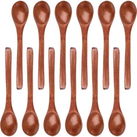 Prasacco 4 Pieces Small Wooden Spoons 69 Inch Wood Spoons