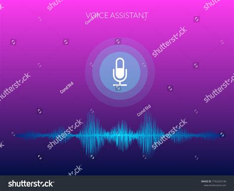 Vector Illustration Smart Voice Assistant Technology Stock Vector Royalty Free 1792233140