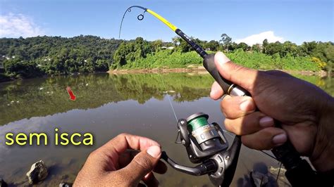 INCRÍVEL PESCARIA SEM ISCA NO ANZOL AUTOMÁTICO DO TILAPEIRO É PEIXE NA