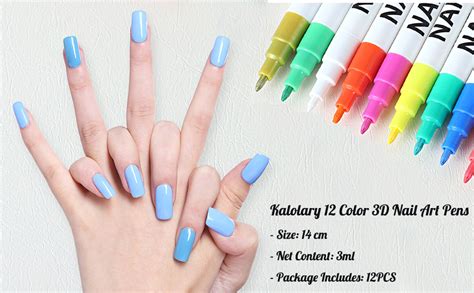 Color D Nail Art Pens Set Kalolary Nail Point Graffiti Dotting Pen