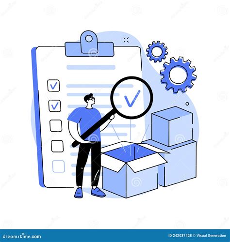 Product Quality Control Abstract Concept Vector Illustration Stock