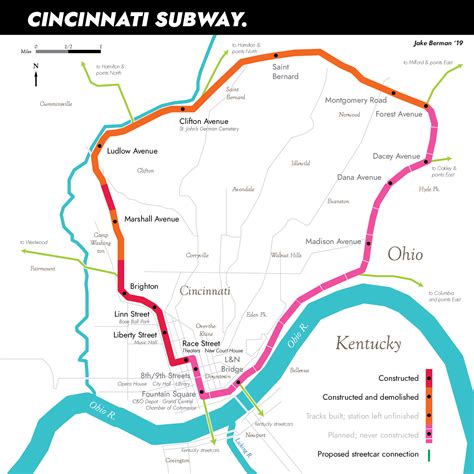 Cincinnati Public Transportation Map Transport Informations Lane