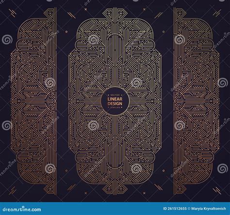 Vector Set Of Art Deco Design Elements Labels And Frames For Luxury