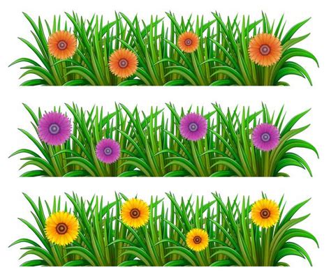 Un jardin de flores 296033 Vector en Vecteezy