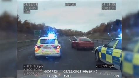 Dramatic Moment Wanted Burglar Snared In Police Chase Thanks To