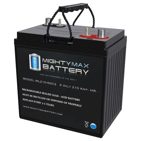 Mighty Max Battery 6V 210AH Dual Terminal SLA Replacement Battery