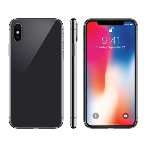 Iphone X Reconditionn Go Gris Sid Ral Sans Logo D Bloqu Apple