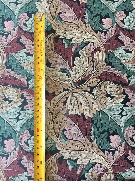 Acanthus Dusk William Morris 35cm 30cm 25cm 20cm 15cm Fabric Etsy