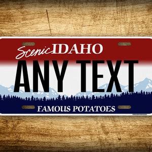 Personalized Idaho Famous Potatoes State Custom 6x12 Novelty License ...